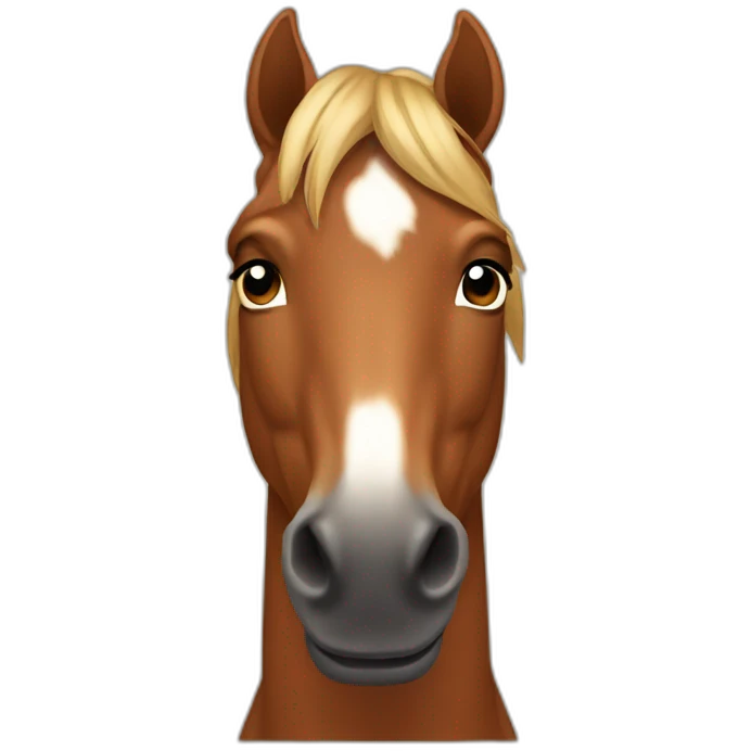 Brown horse From the front emoji
