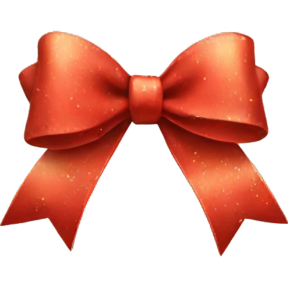 Christmas bow emoji