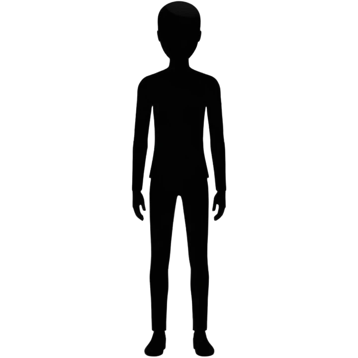 silueta negra persona sin rostro emoji