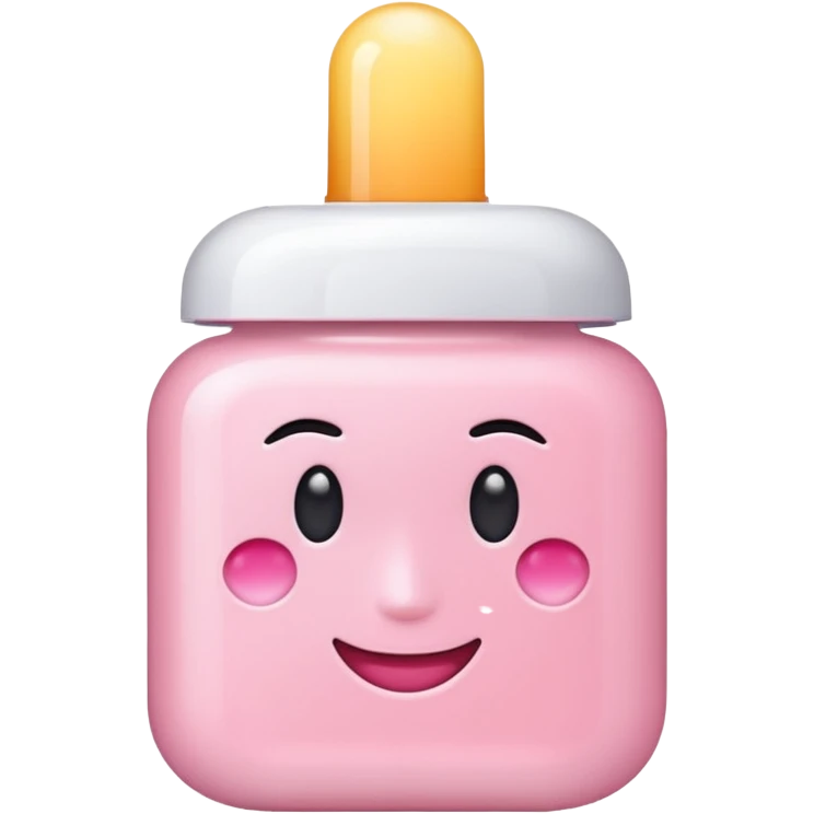 Aesthetic skincare light pink withot a face emoji