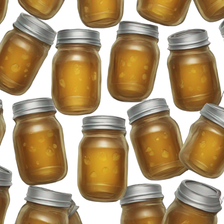Mason jars with beer emoji