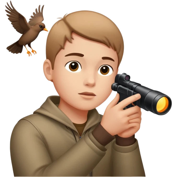Boy shooting birds emoji