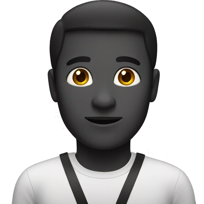 Black and white human. emoji