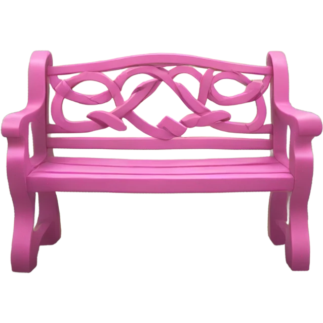 Pink garden bench wrapped in flower, vines, & lights  emoji
