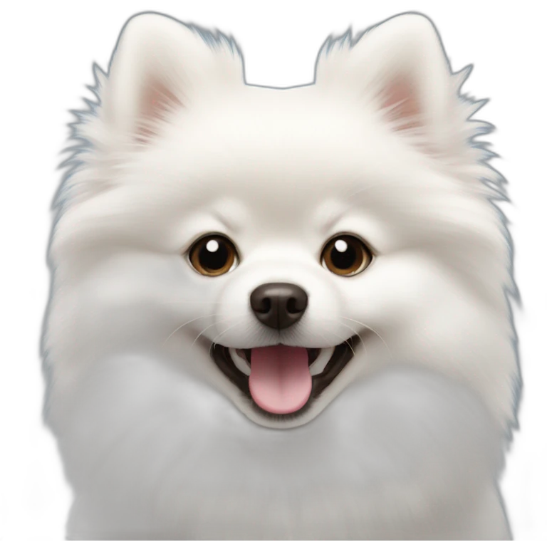 white-Pomeranian-smile-puppy emoji