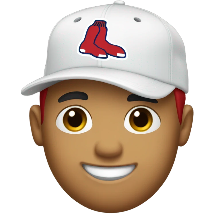 Wearing Red Sox hat emoji