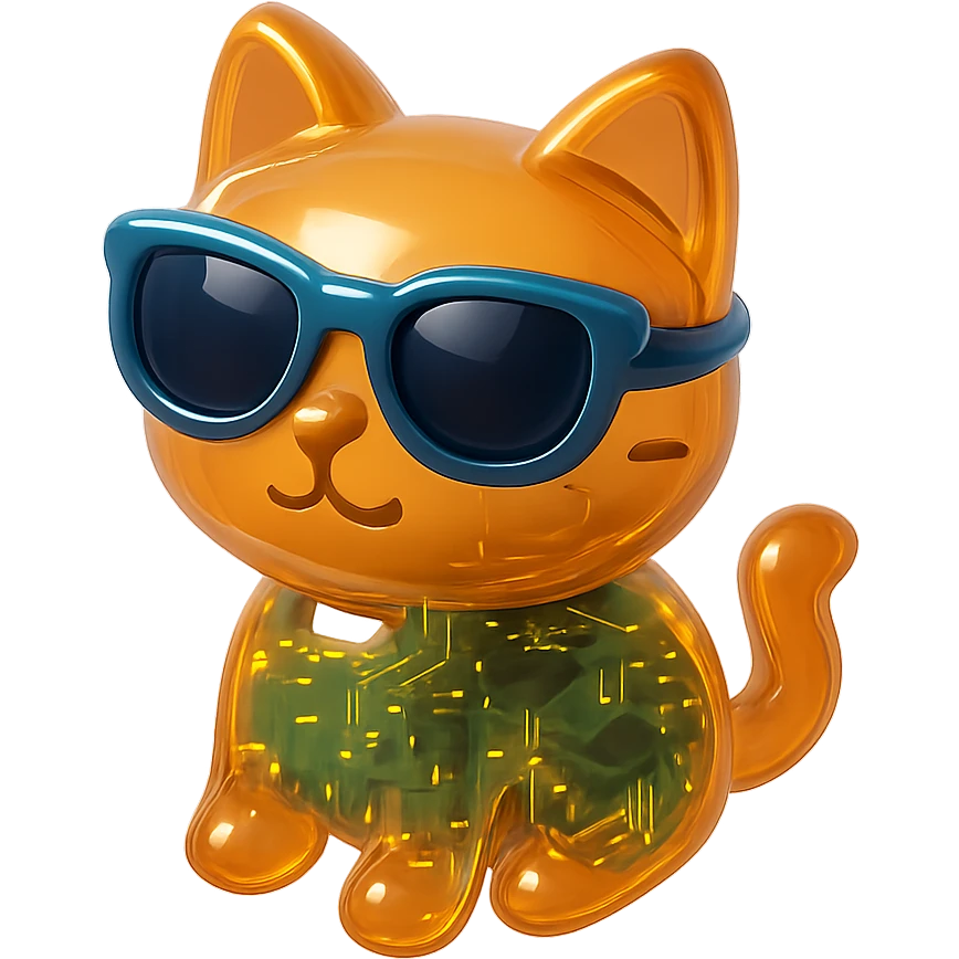 Cat wearing sunglasses emoji