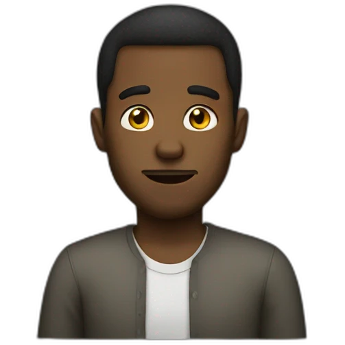 black man saying damn emoji