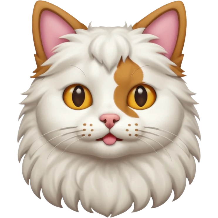Cat wearing a dog emoji