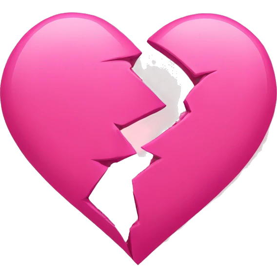 Pink broken heart emoji