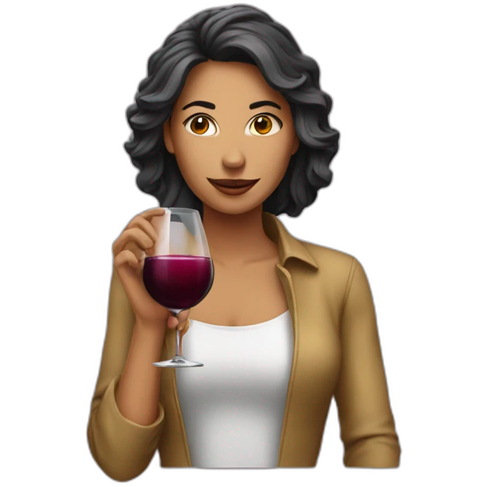 Woman-hacking-wine emoji