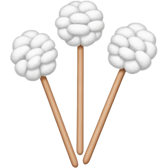 cotton swabs, wooden sticks with cotton balls at the ends emoji