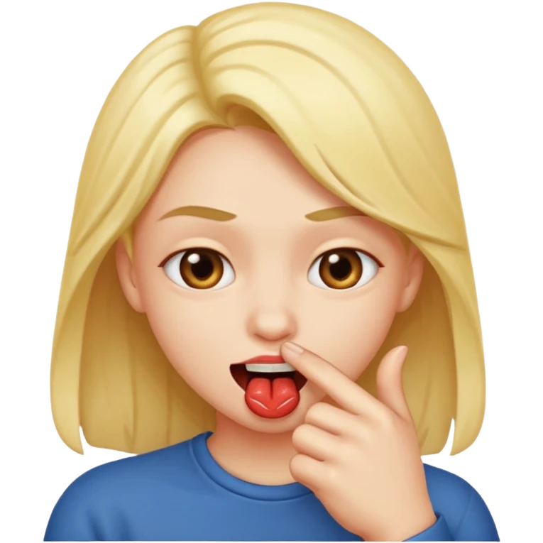 Biting finger seductively  emoji