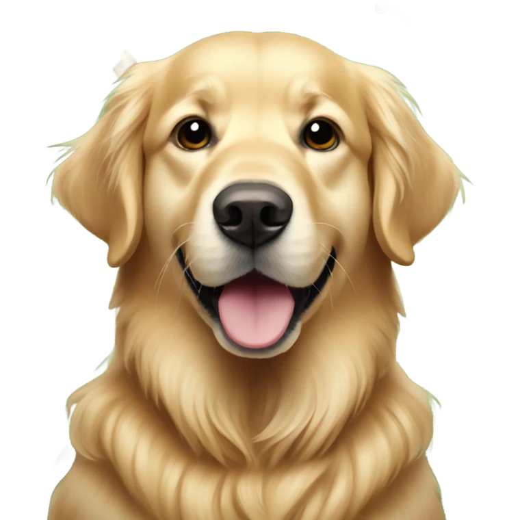 Golden retriever Christmas emoji