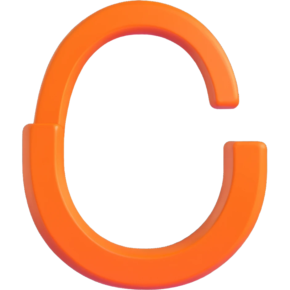 luxury horseshoe, 3D, orange, fine stitching, inspired by Hermès, no text emoji