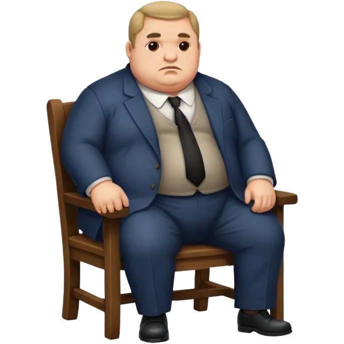 Mafia big fat boss sit on a chair emoji