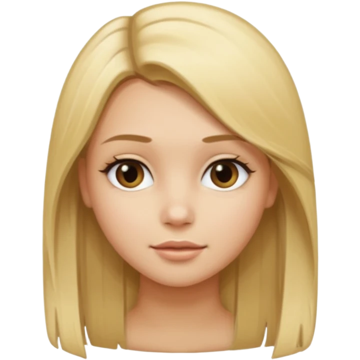 Girl with blonde hair dirty blonde pin straight hair  emoji