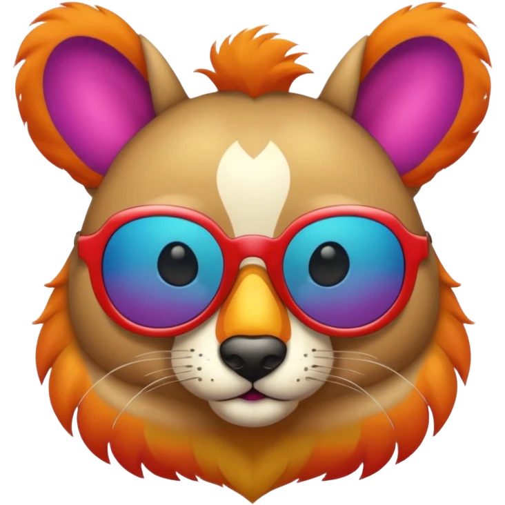 a sunglasses circus animal emoji