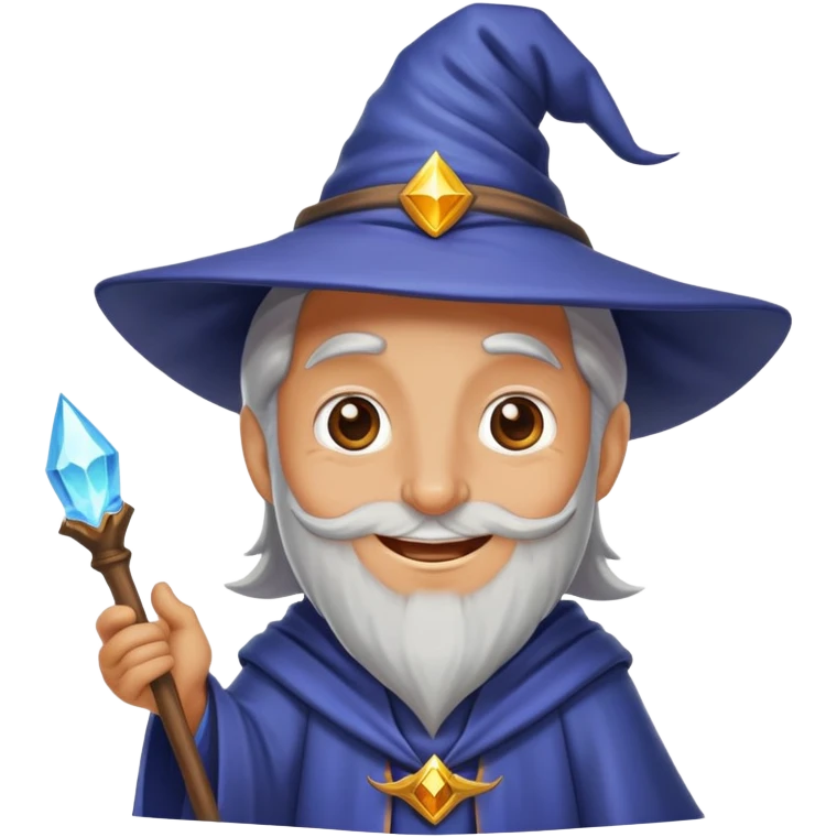 Happy wizard emoji