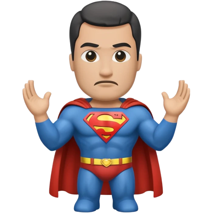 a moai emoji with a superman cape with the original face or the moai emoji with a super man saving people vibe like the superman there is some man waiting in the sky meme but the moai emoji