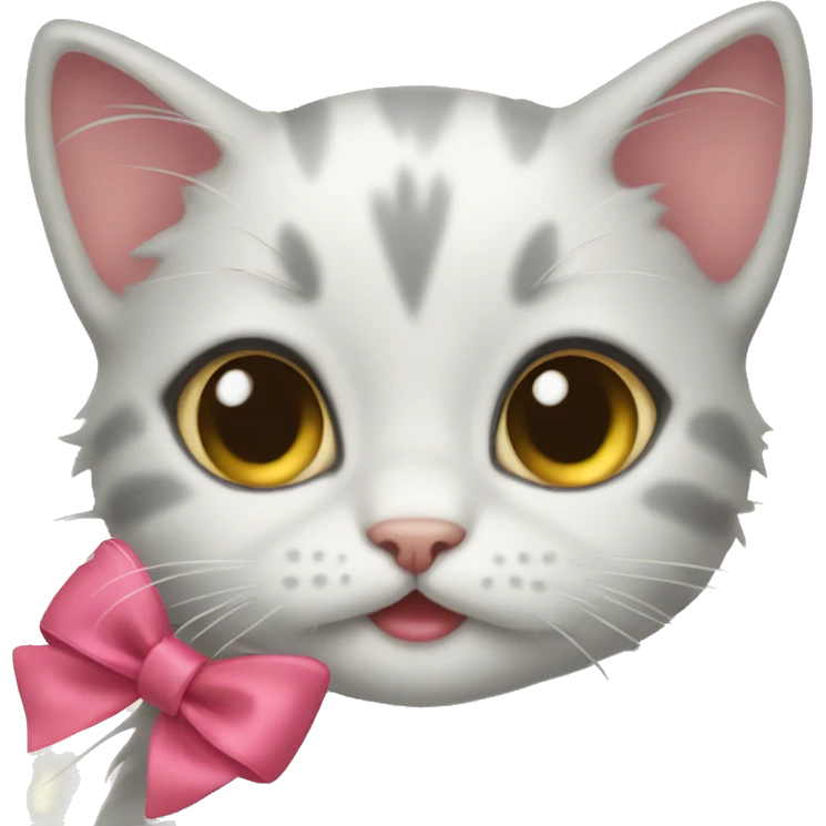 kitten with bow emoji