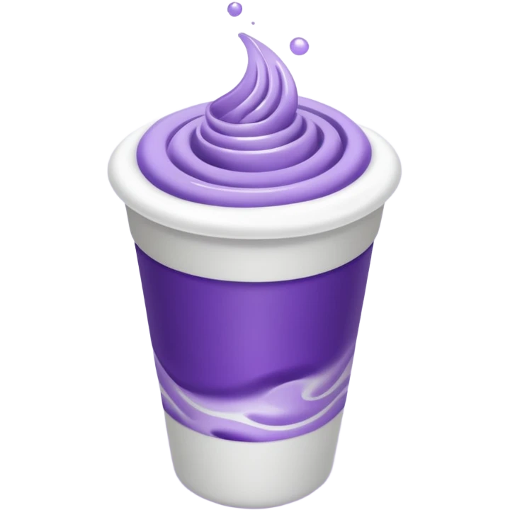 purple liquid in a white foam cup emoji