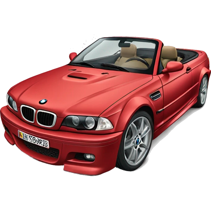 Red convertible E 46 BMW M3 emoji