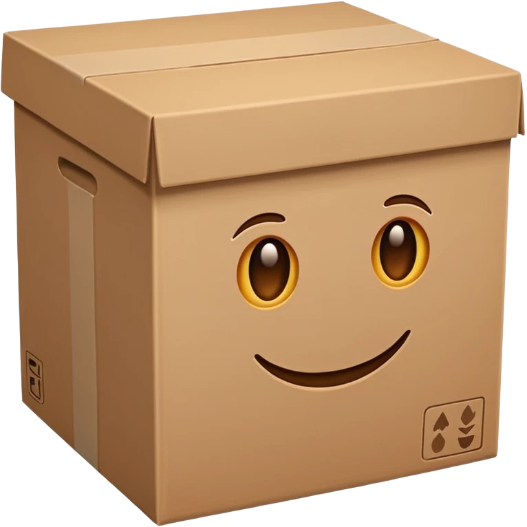 clean cardboard box  emoji