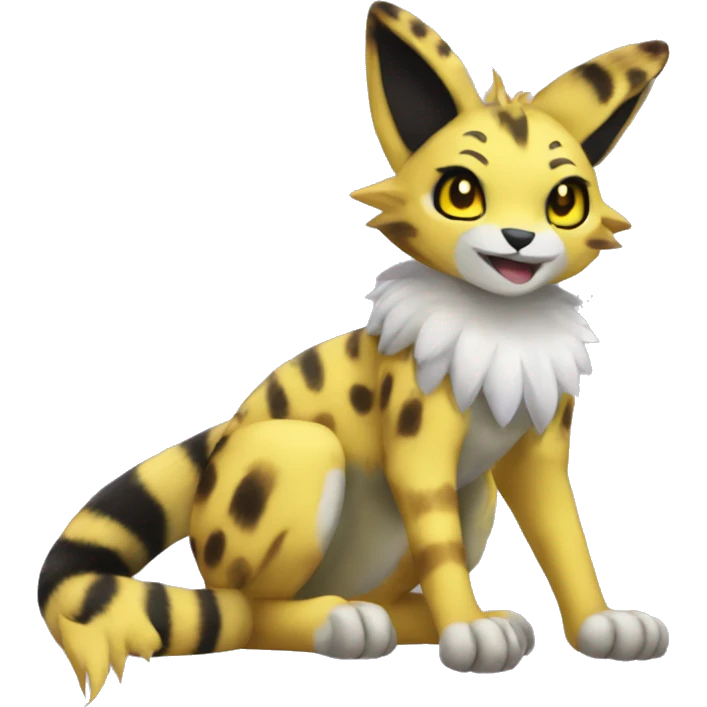 Anthro Metabee Medabee Renamon Zeraora Vernid Serval emoji