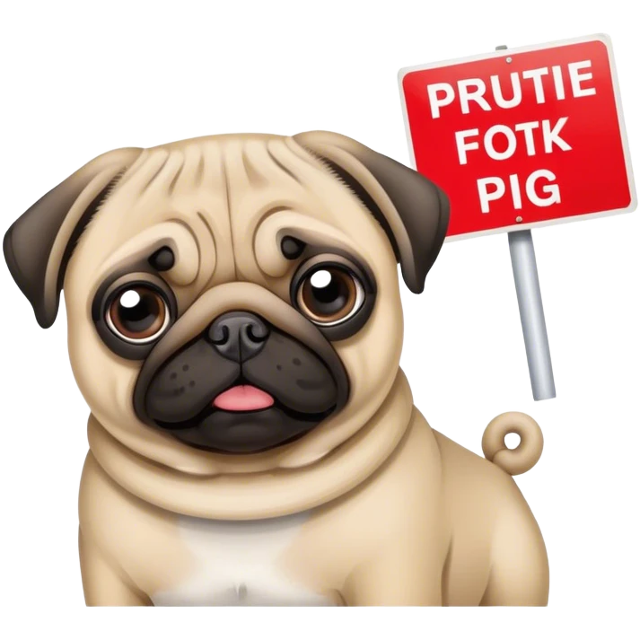 Pug protests  emoji