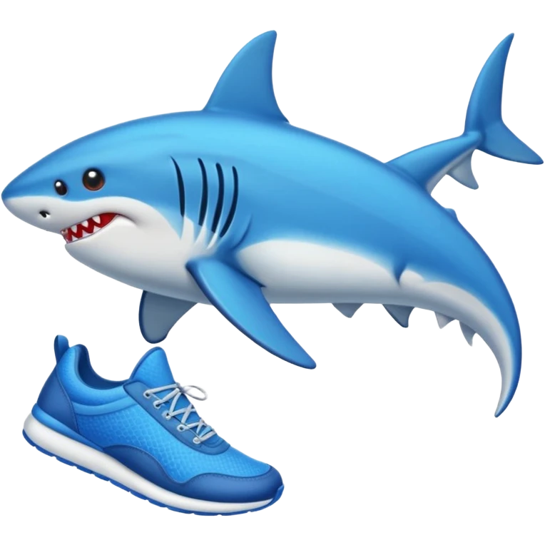 Tiburón con zapatillas emoji
