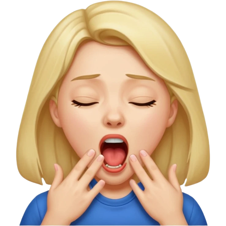 Girl yawning  emoji