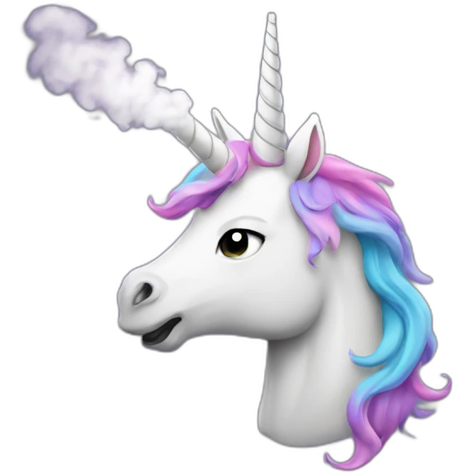 unicorn vaping emoji