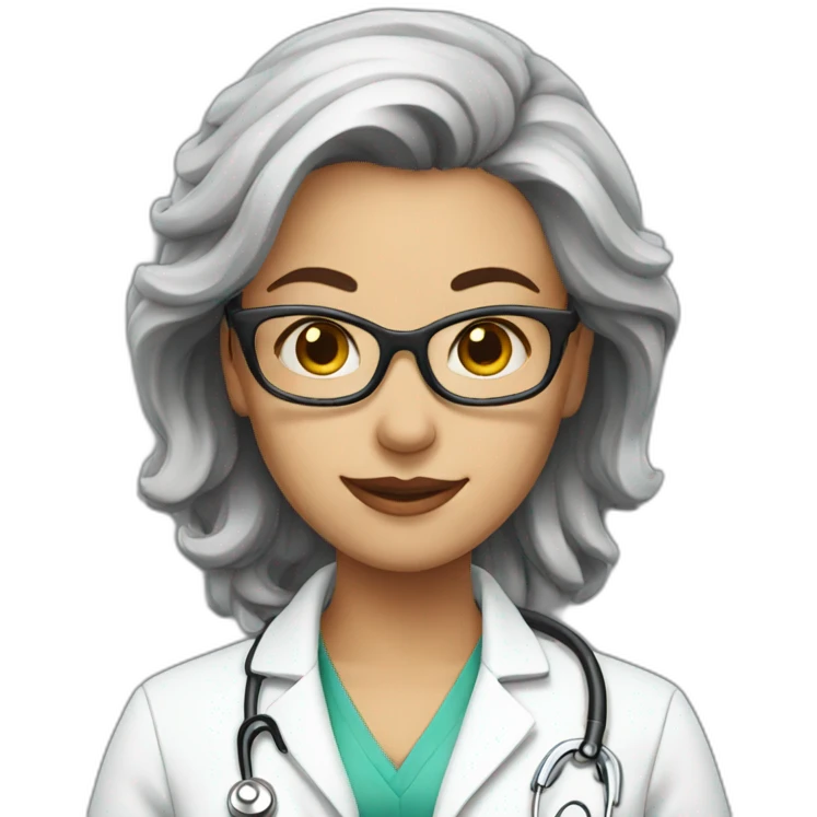 Woman-doctor-happy emoji