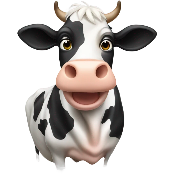 a cow saying shhh emoji