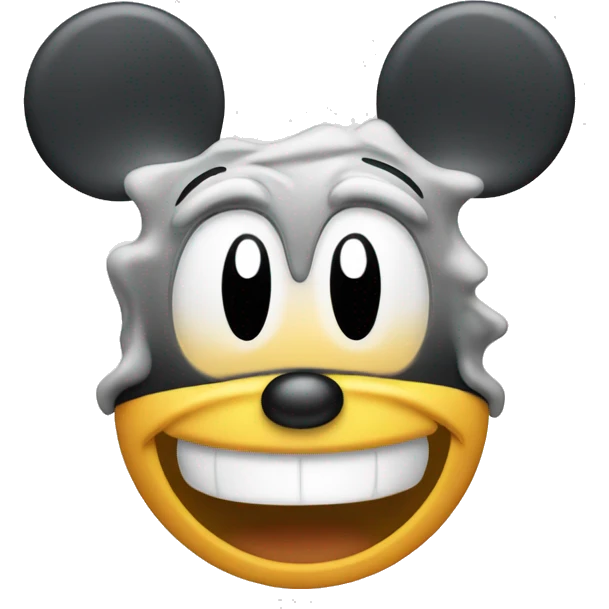 Mickey Mouse sweating emoji
