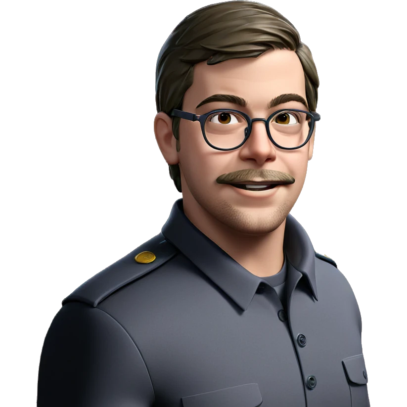 military boy with glasses emoji