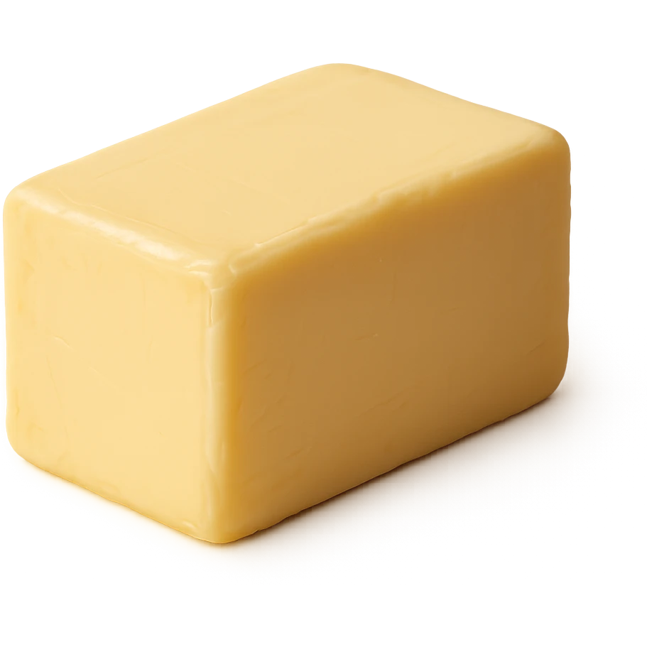realistic stick of butter with soft lighting, no background emoji