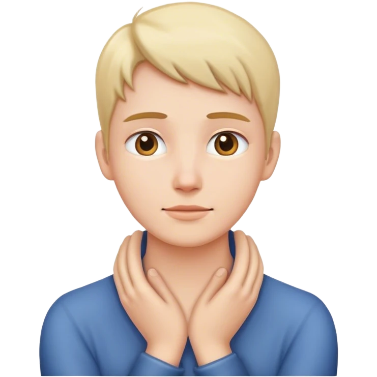 Hands around neck emoji