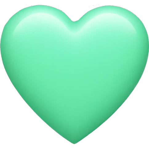 Mint colored heart emoji