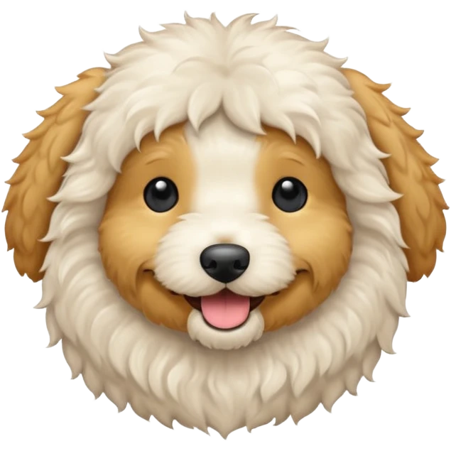 Can you make me an emoji of a white mini golden-doodle  emoji