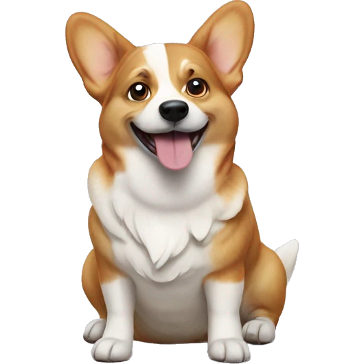 Corgi peeing emoji