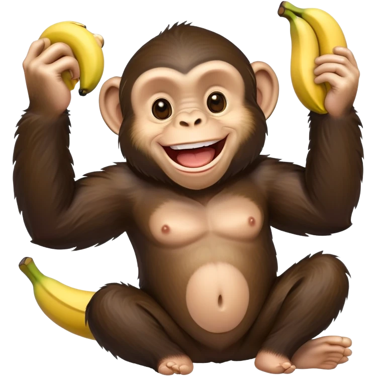 chimpanzee in a banana emoji