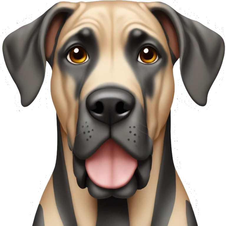 Great dane with orangish tan and black stripes emoji