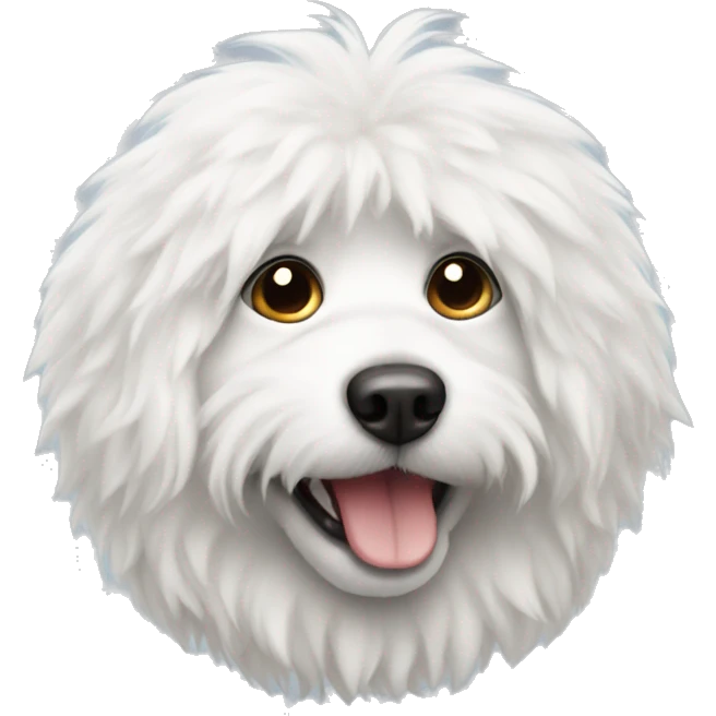 White fluffy dog  emoji