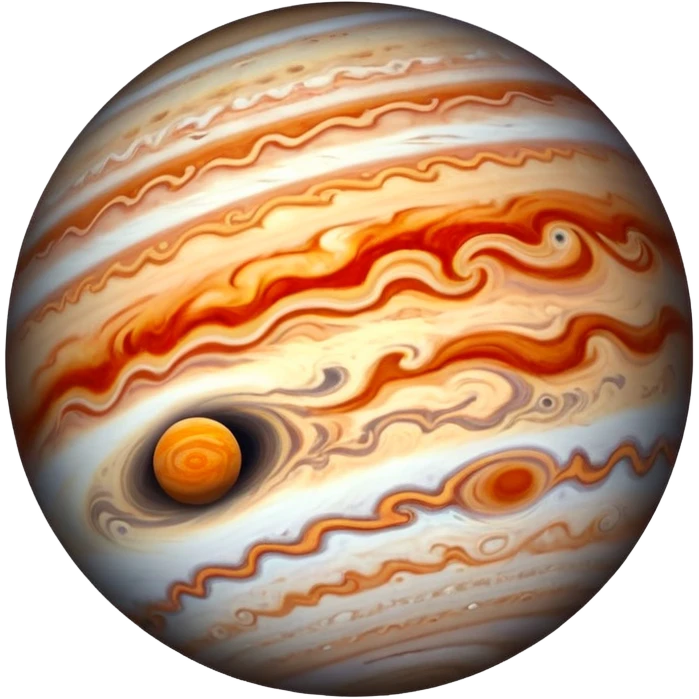 planet Jupiter with Great Red Spot visible emoji
