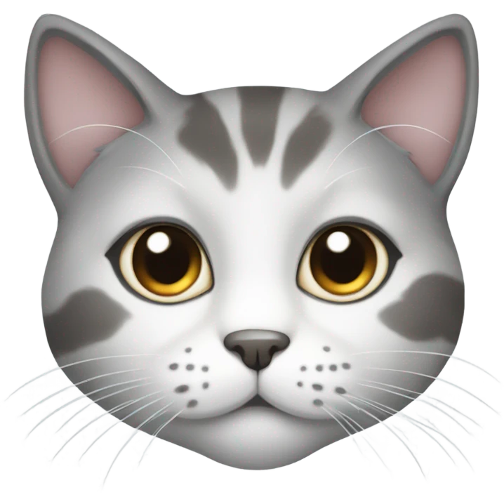 grey white cat emoji