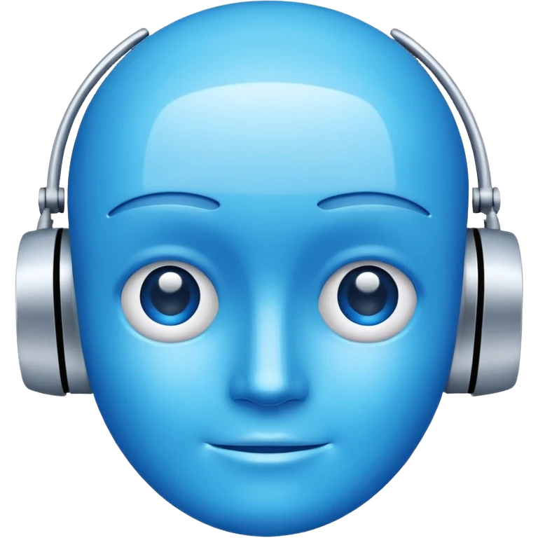 Minimalistic App Icon for AI Call Agent, showing a Showing a icon like AI face, friendly. emoji