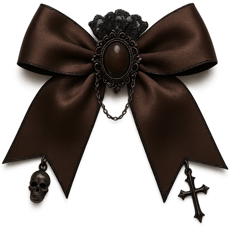brown goth bow remove background, explore emoji