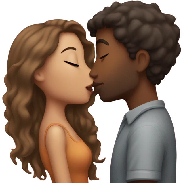 bf and gf kissing emoji